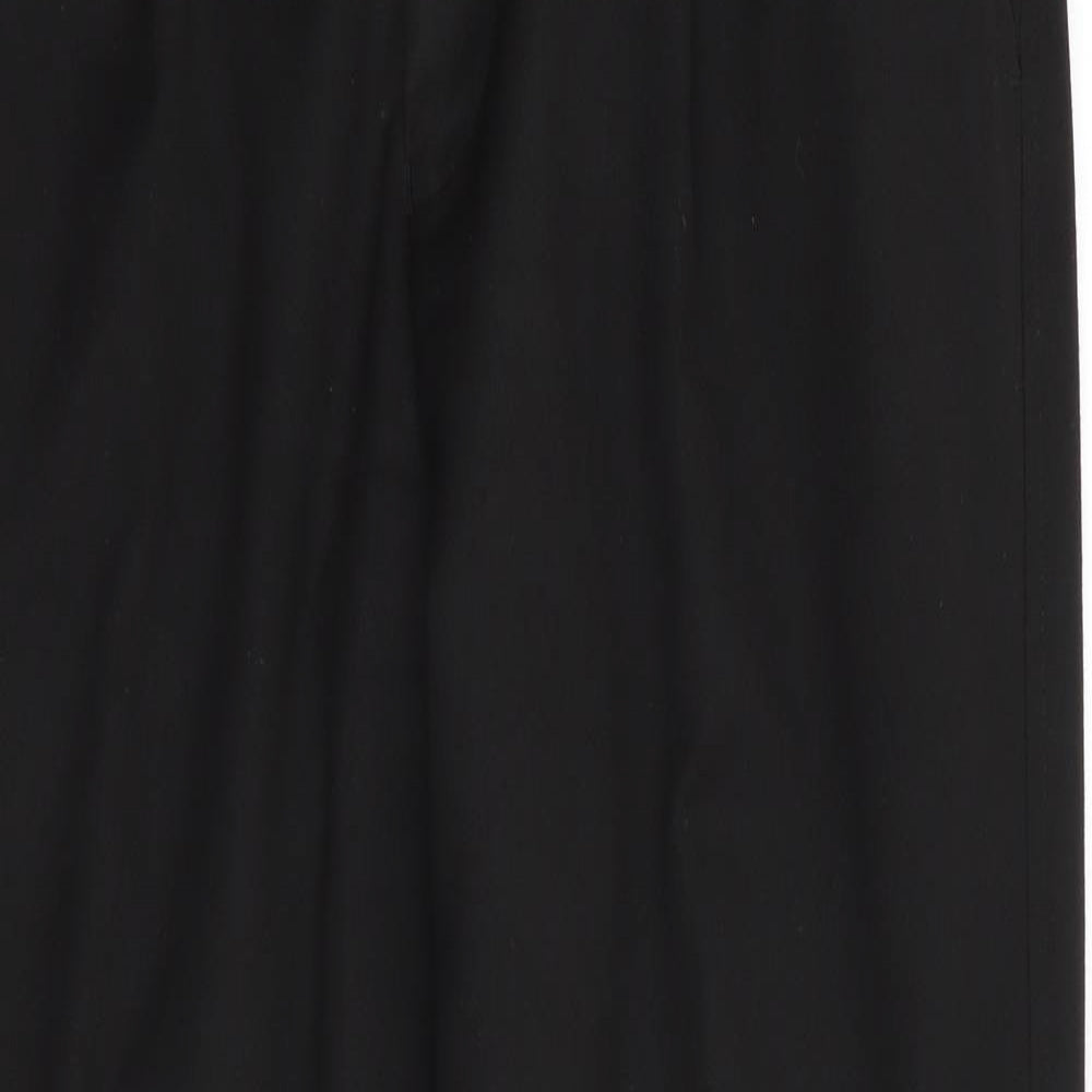 NEXT Mens Black   Trousers  Size 32 in L30 in - Pleated front