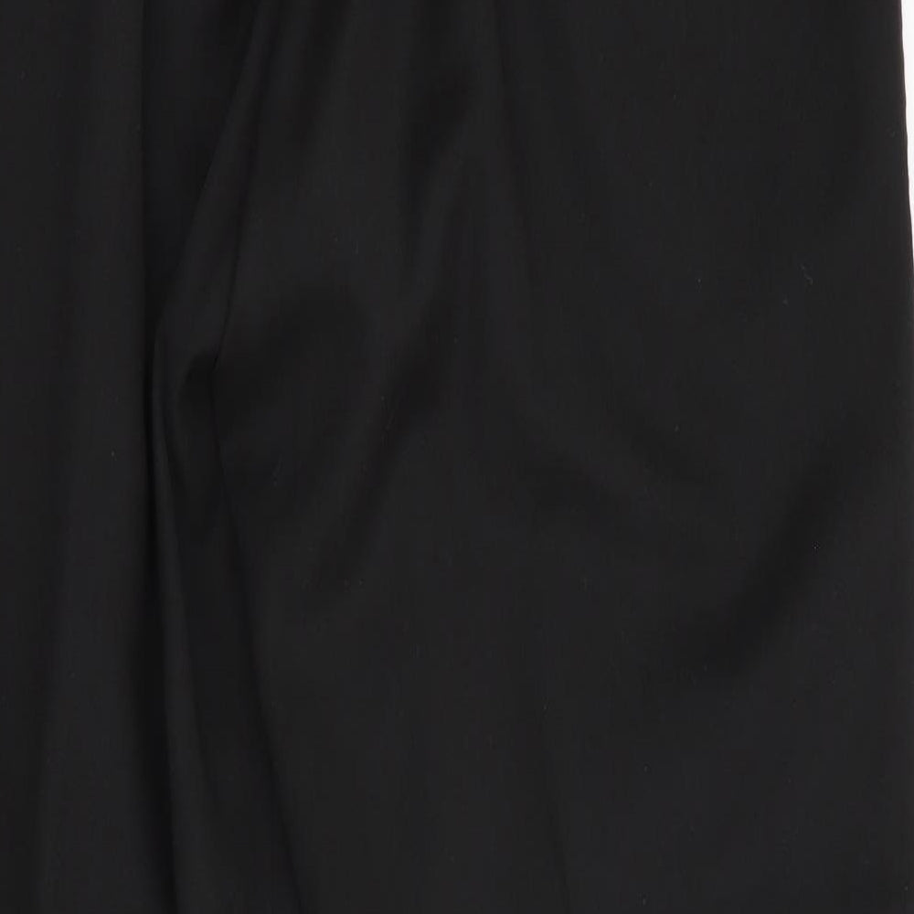 NEXT Mens Black   Trousers  Size 32 in L30 in - Pleated front