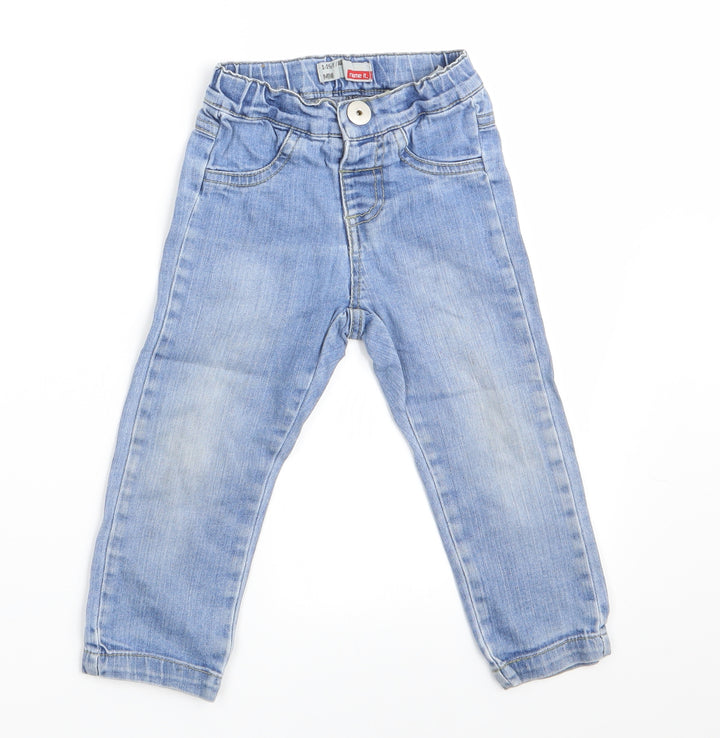 name it Girls Blue Cargo Jeans Size 18-24 Months