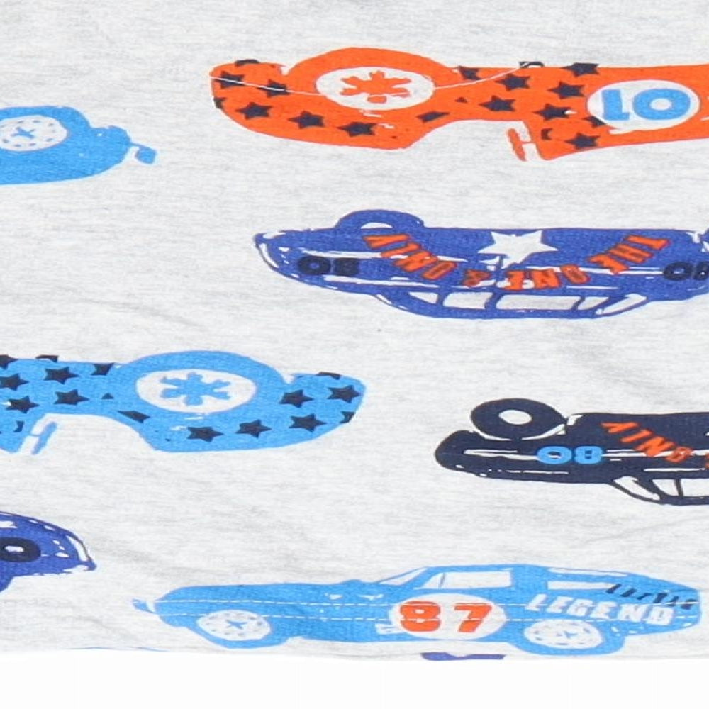 Nutmeg Boys Grey   Basic T-Shirt Size 3-6 Months  - Car Print