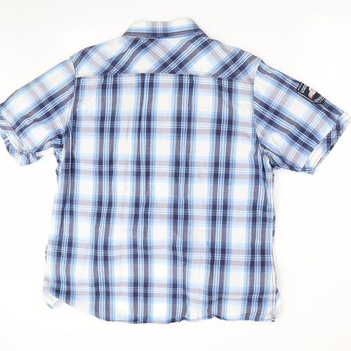 George Mens Blue Check   Button-Up Size XL  - Woody's