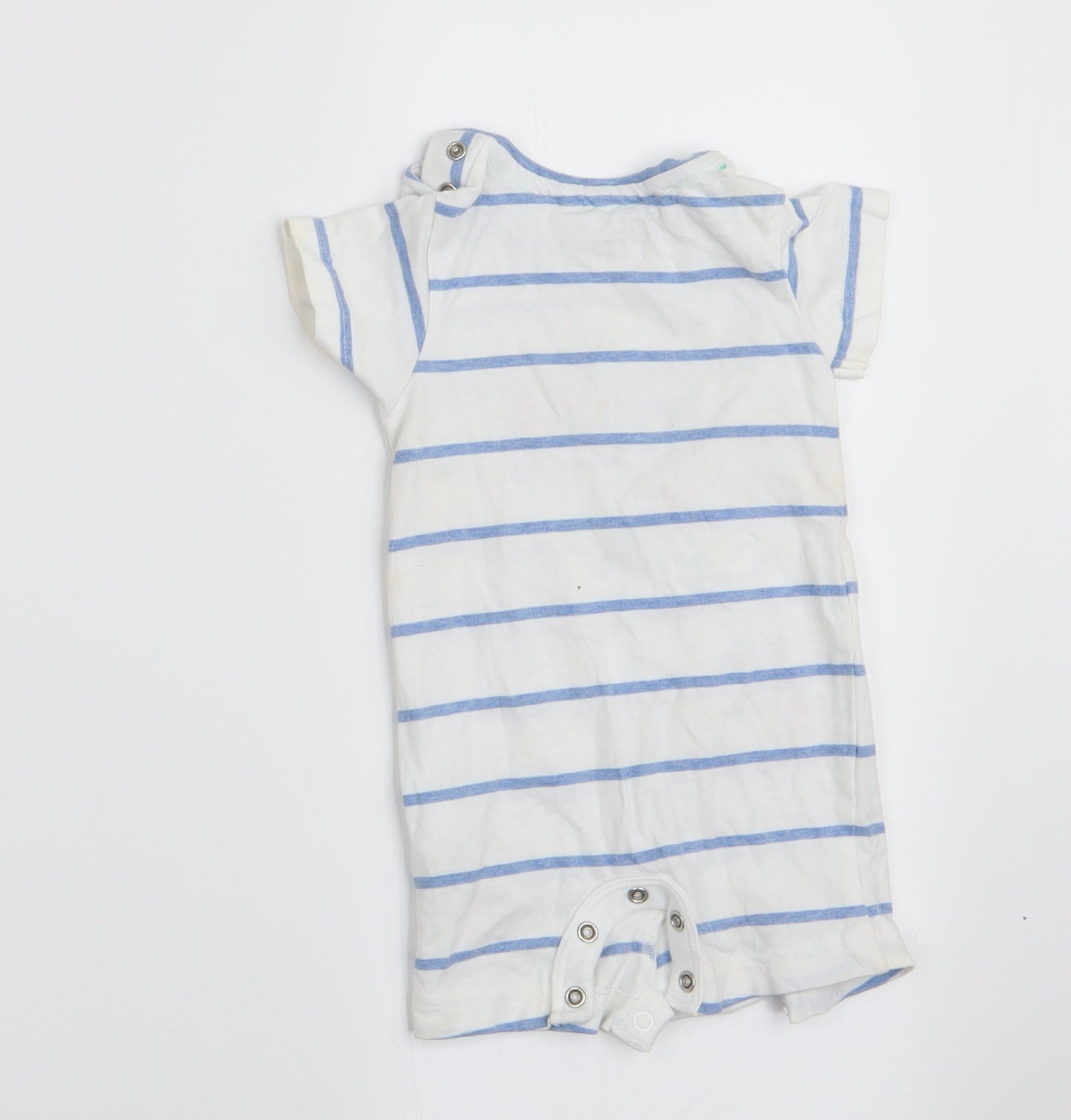 Blue Zoo Boys Blue Animal Print  Romper One-Piece Size 3-6 Months  - Daddy & Me