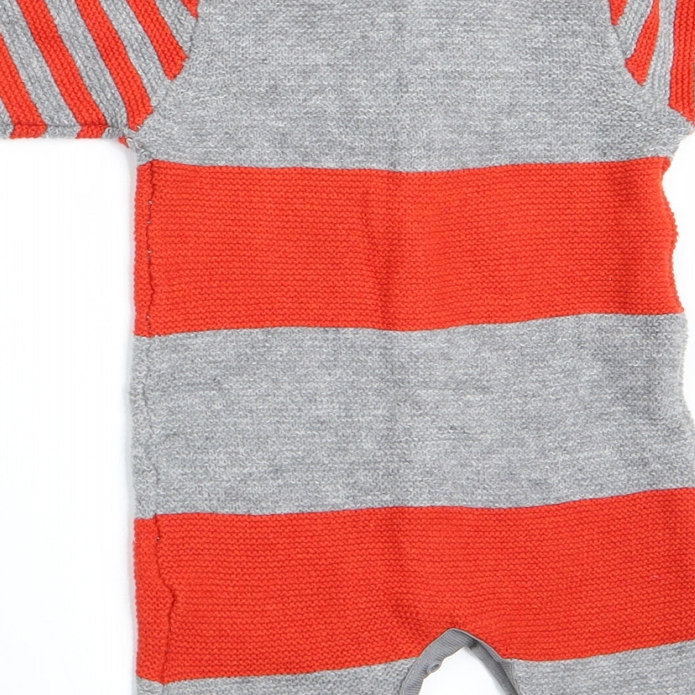 NEXT Boys Red Striped  Romper One-Piece Size 0-3 Months