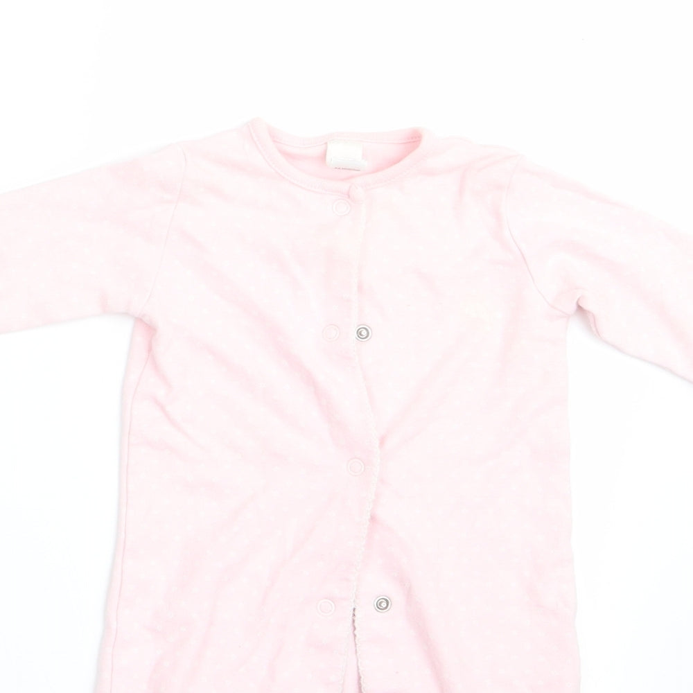 NEXT Girls Pink Polka Dot  Babygrow One-Piece Size 3-6 Months