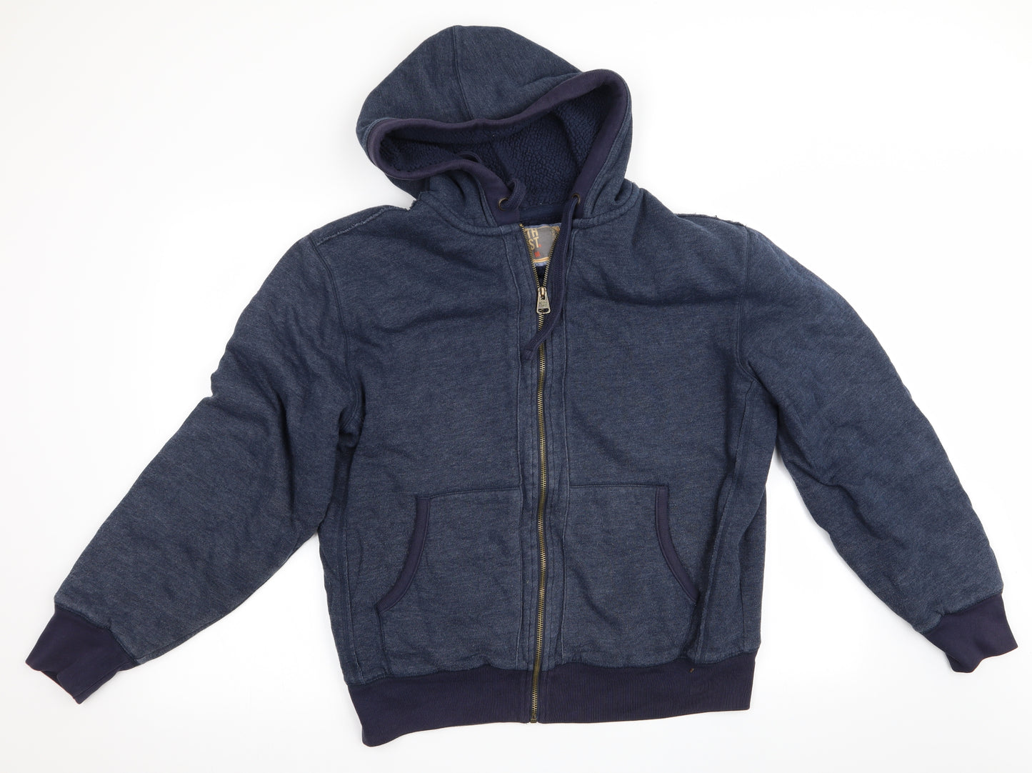 Marks and Spencer Mens Blue   Full Zip Hoodie Size M