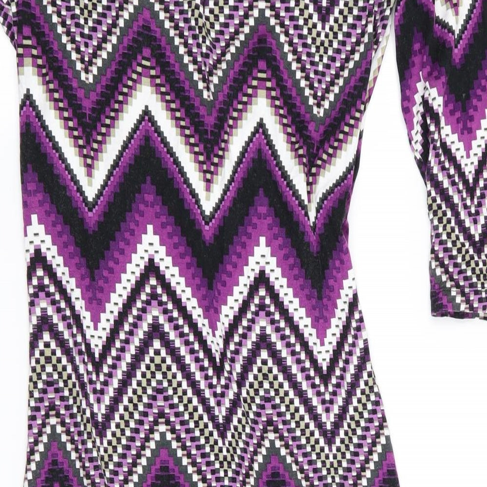 TU Womens Purple Geometric  Bodycon  Size 12