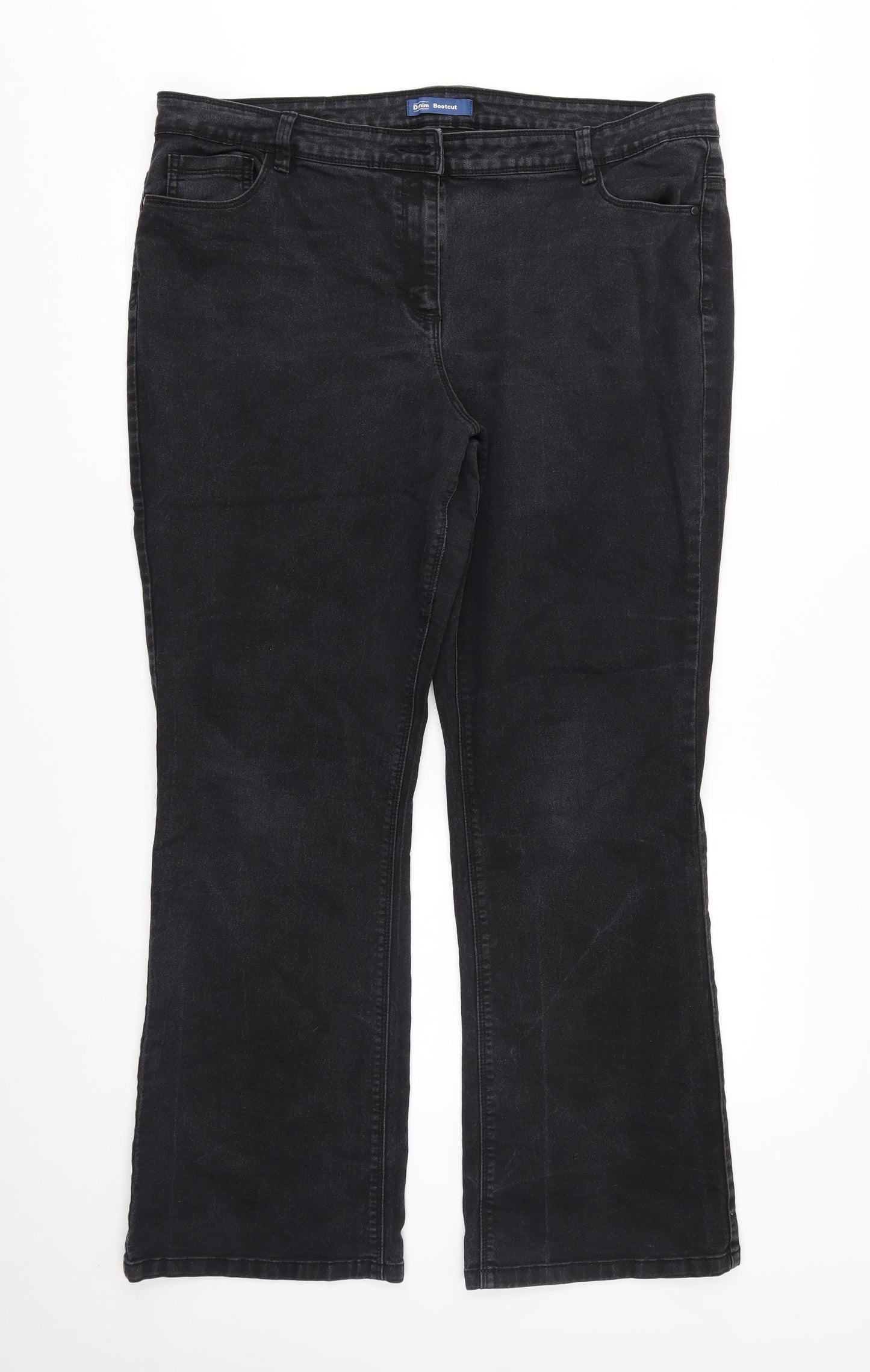 BHS Womens Black   Bootcut Jeans Size 20 L30 in -