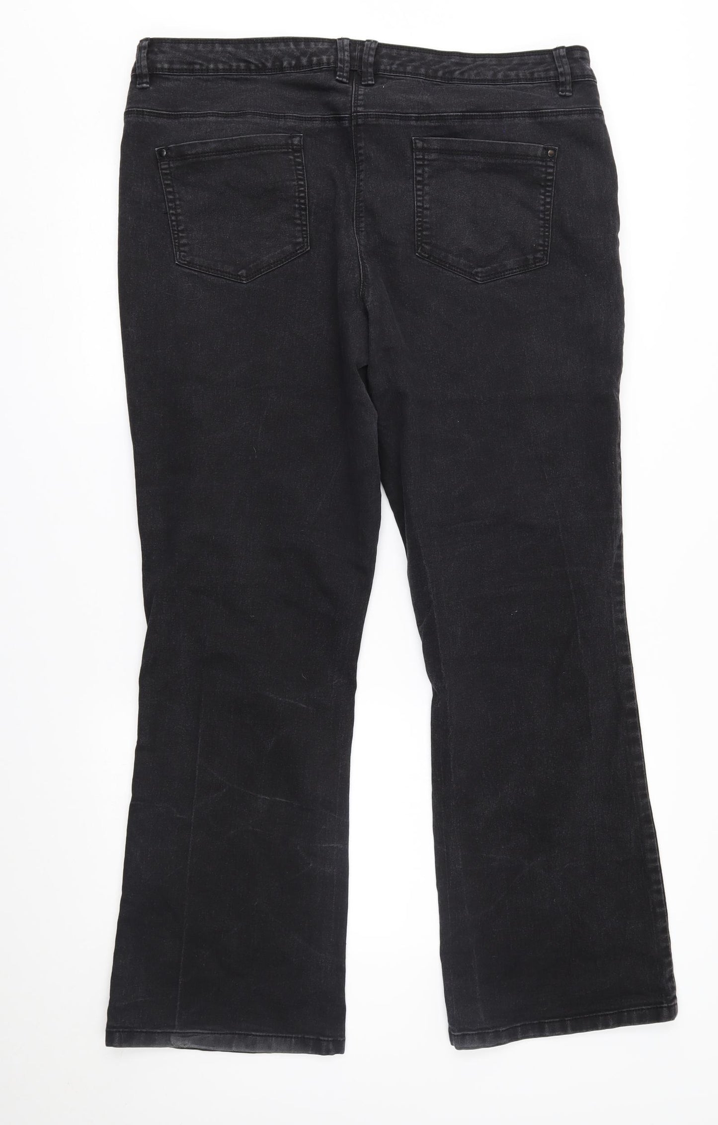BHS Womens Black   Bootcut Jeans Size 20 L30 in -