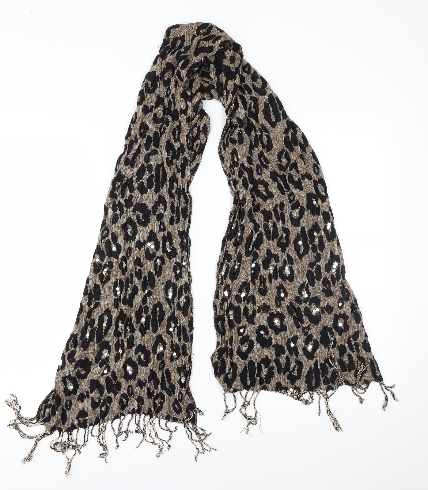 Preworb Womens Brown Animal Print   Scarf