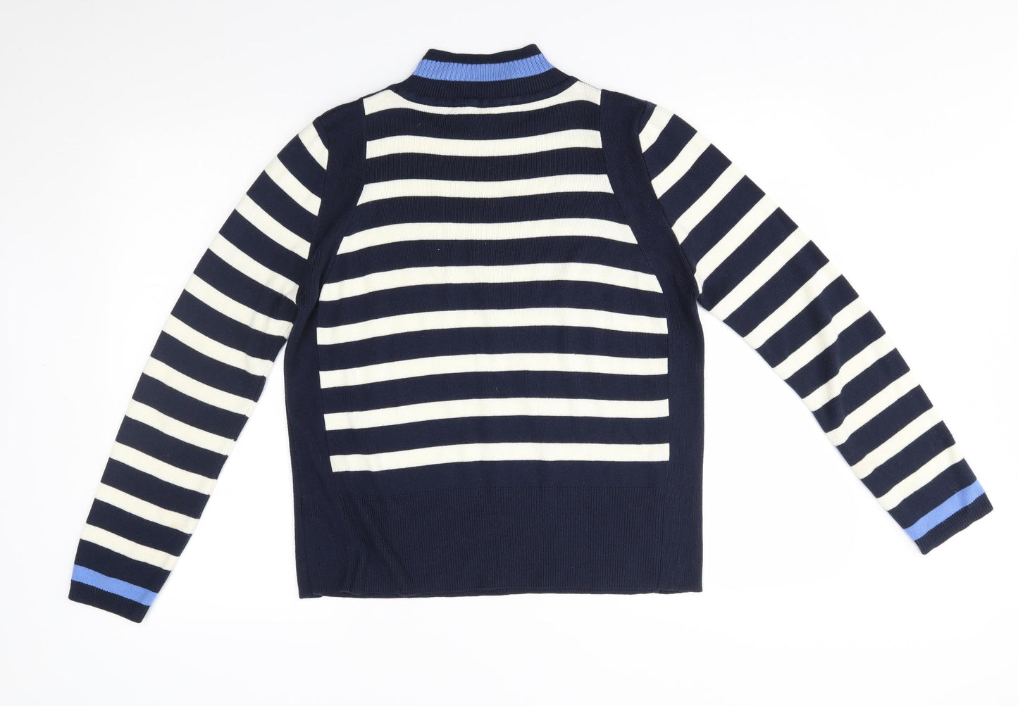 M&S Womens Blue Striped  Pullover Jumper Size 16