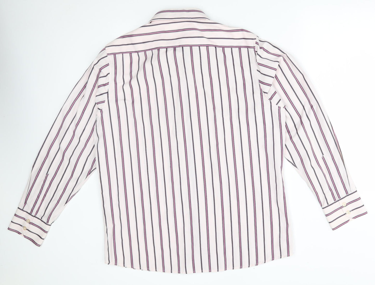 F&F Mens Pink Striped   Button-Up Size L