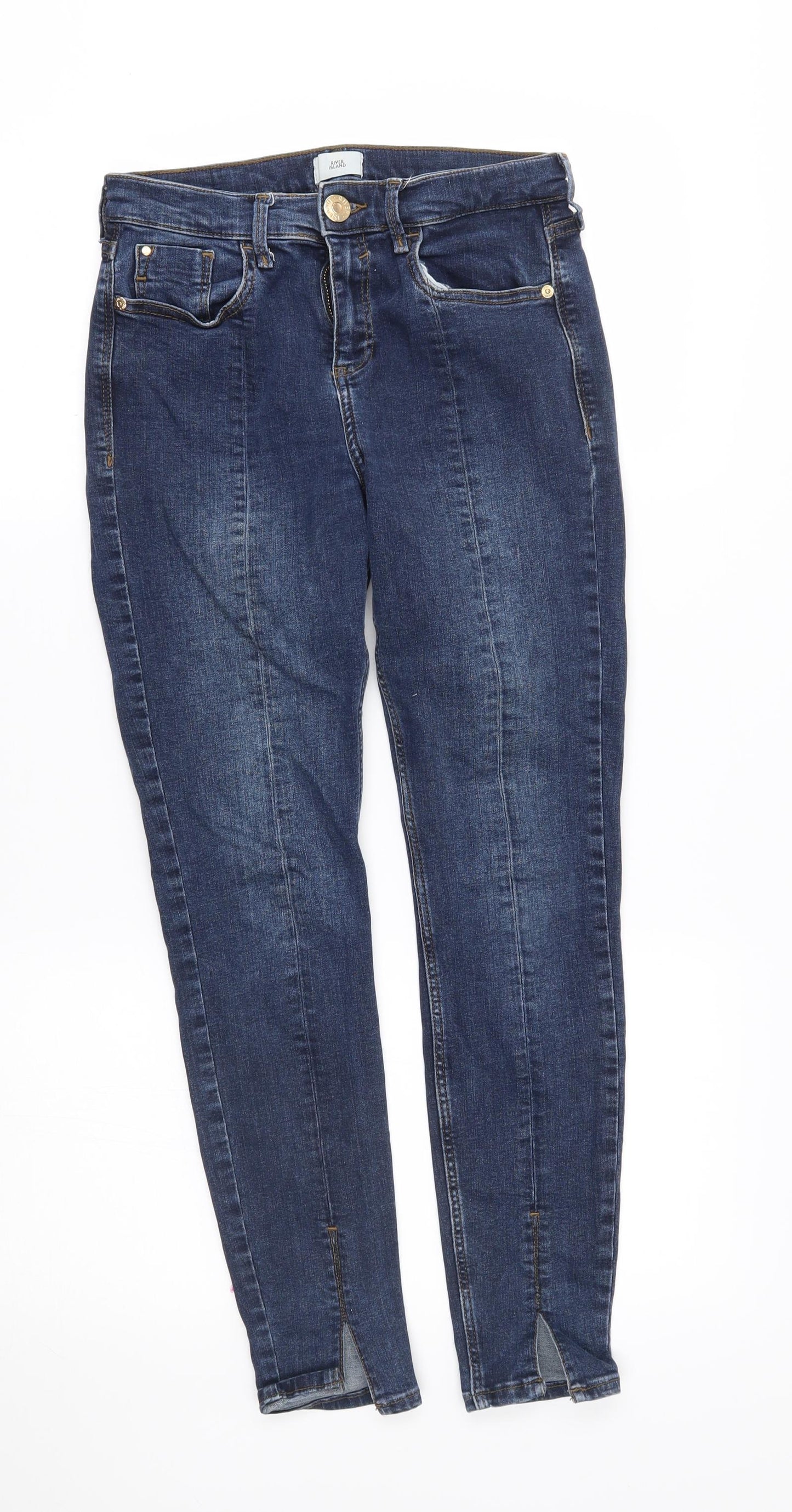 River Island Womens Blue   Skinny Jeans Size 8 L26 in