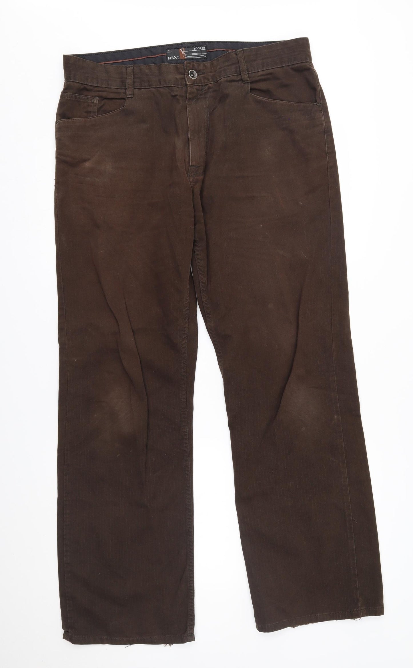 NEXT Mens Brown   Bootcut Jeans Size 36 L31 in