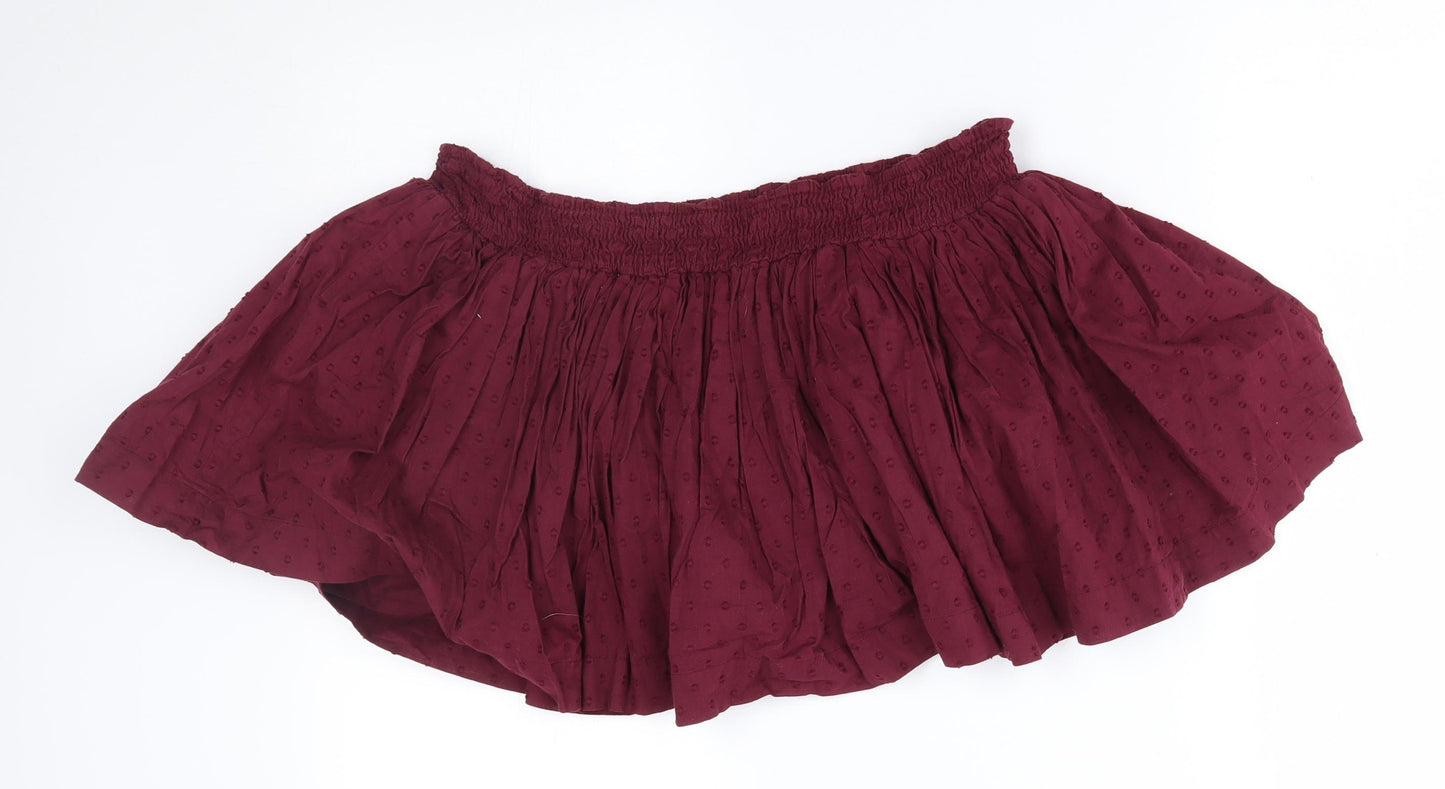 SoulCal&Co Womens Red   Pleated Skirt Size 14
