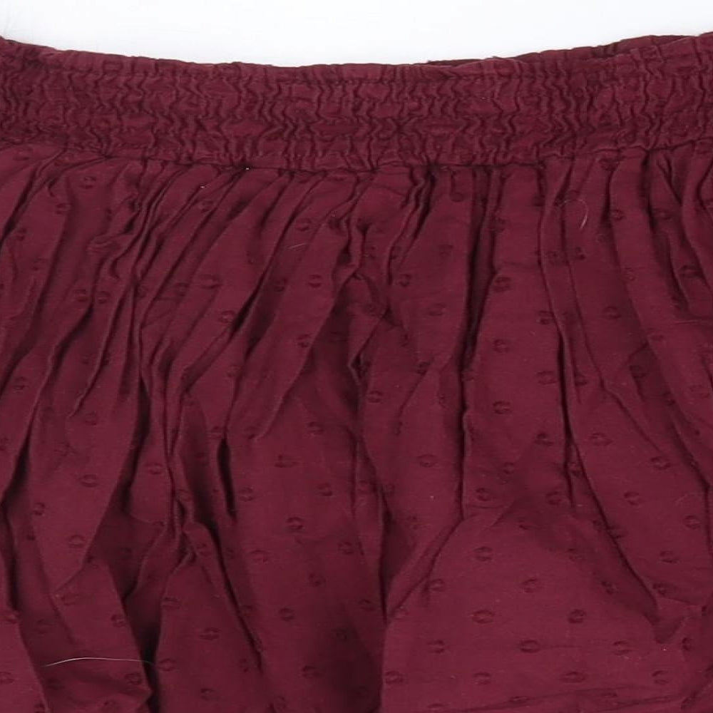 SoulCal&Co Womens Red   Pleated Skirt Size 14