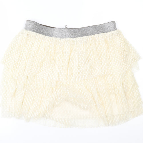 A wear Womens White   A-Line Skirt Size L  - layered