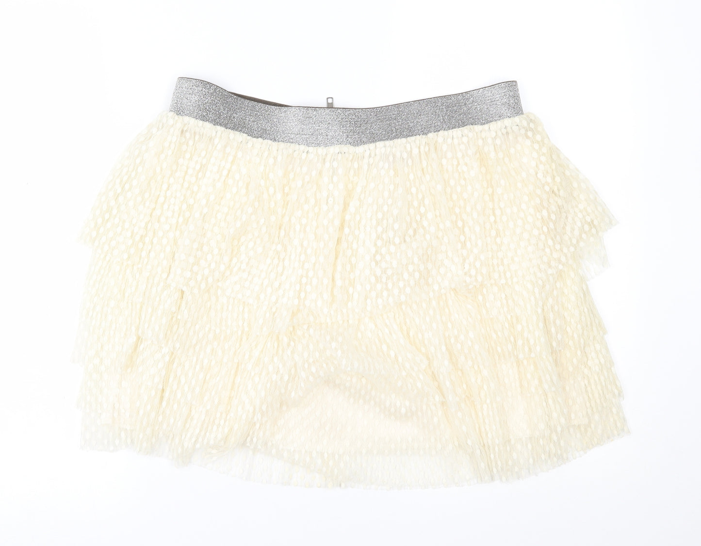 A wear Womens White   A-Line Skirt Size L  - layered