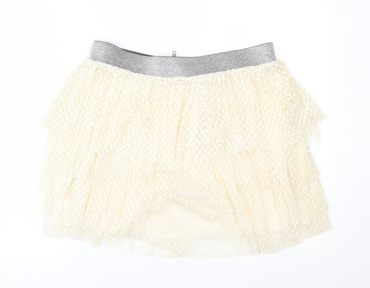 A wear Womens White   A-Line Skirt Size L  - layered
