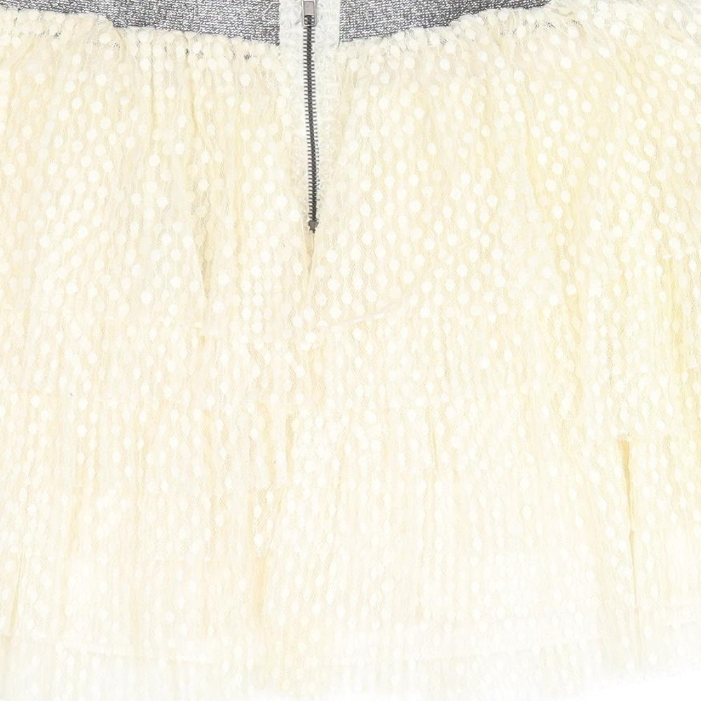 A wear Womens White   A-Line Skirt Size L  - layered