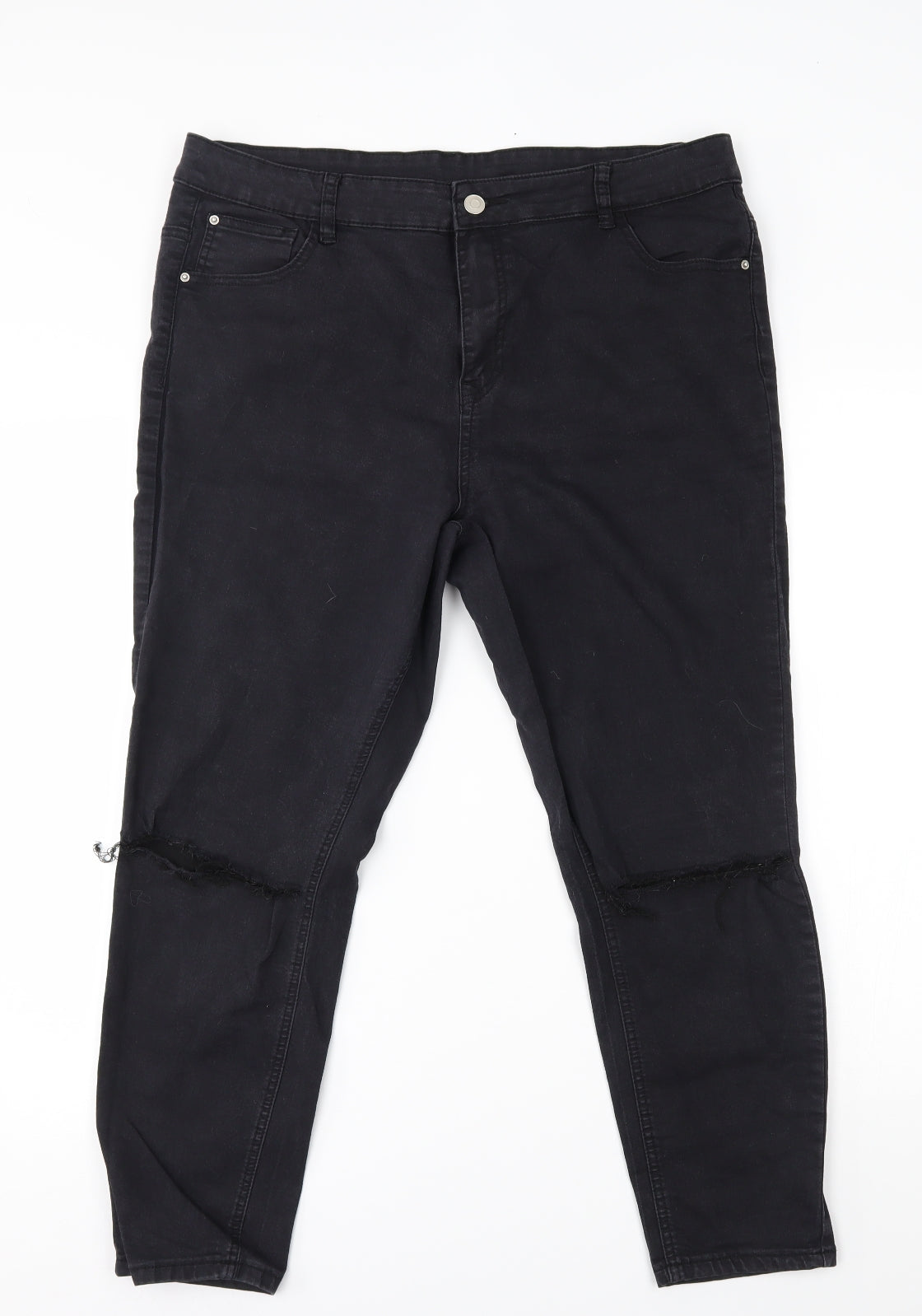 BHS Womens Black   Straight Jeans Size 20 L24 in