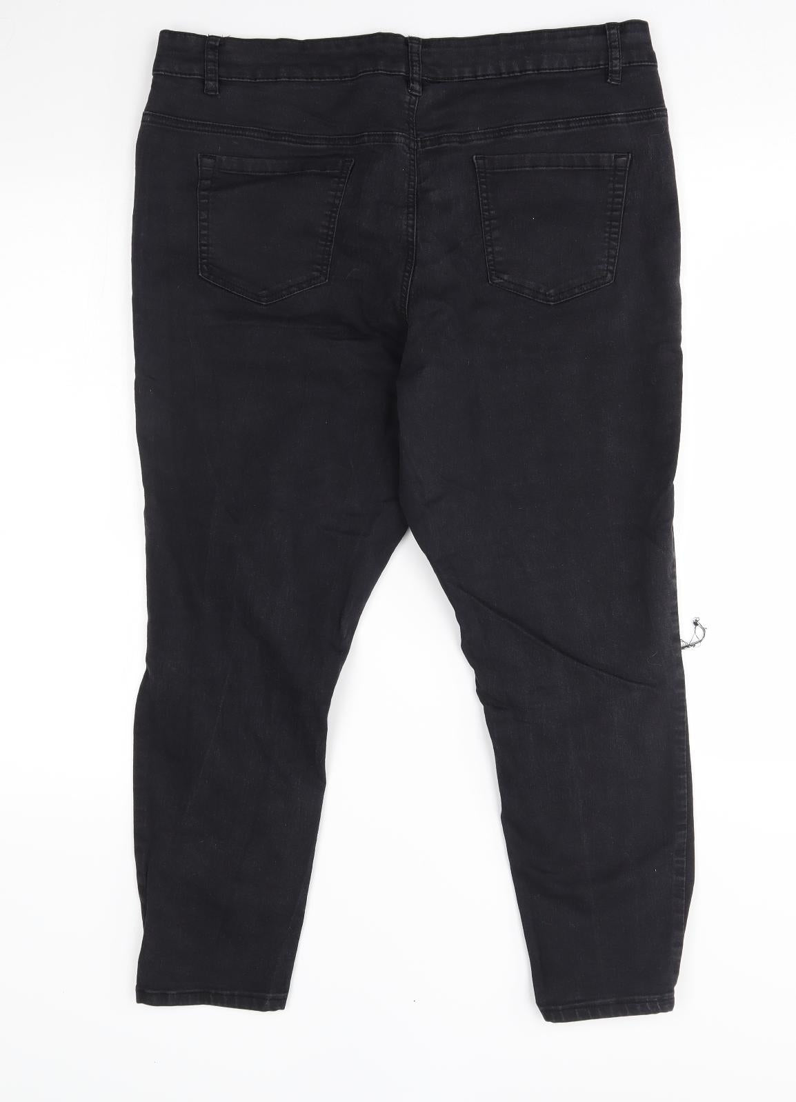 BHS Womens Black   Straight Jeans Size 20 L24 in