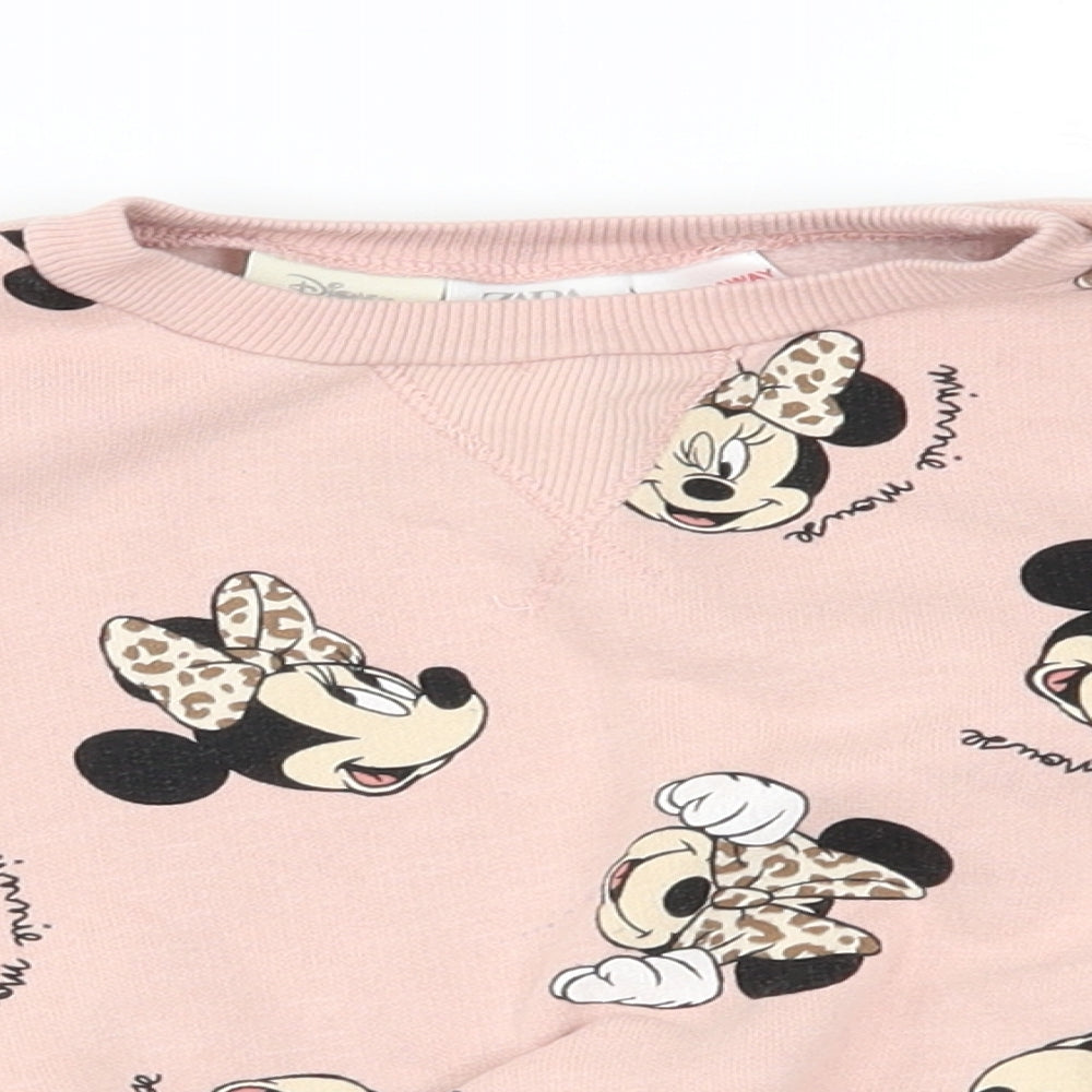 Zara Girls Pink   Pullover Sweatshirt Size 2-3 Years  - disney