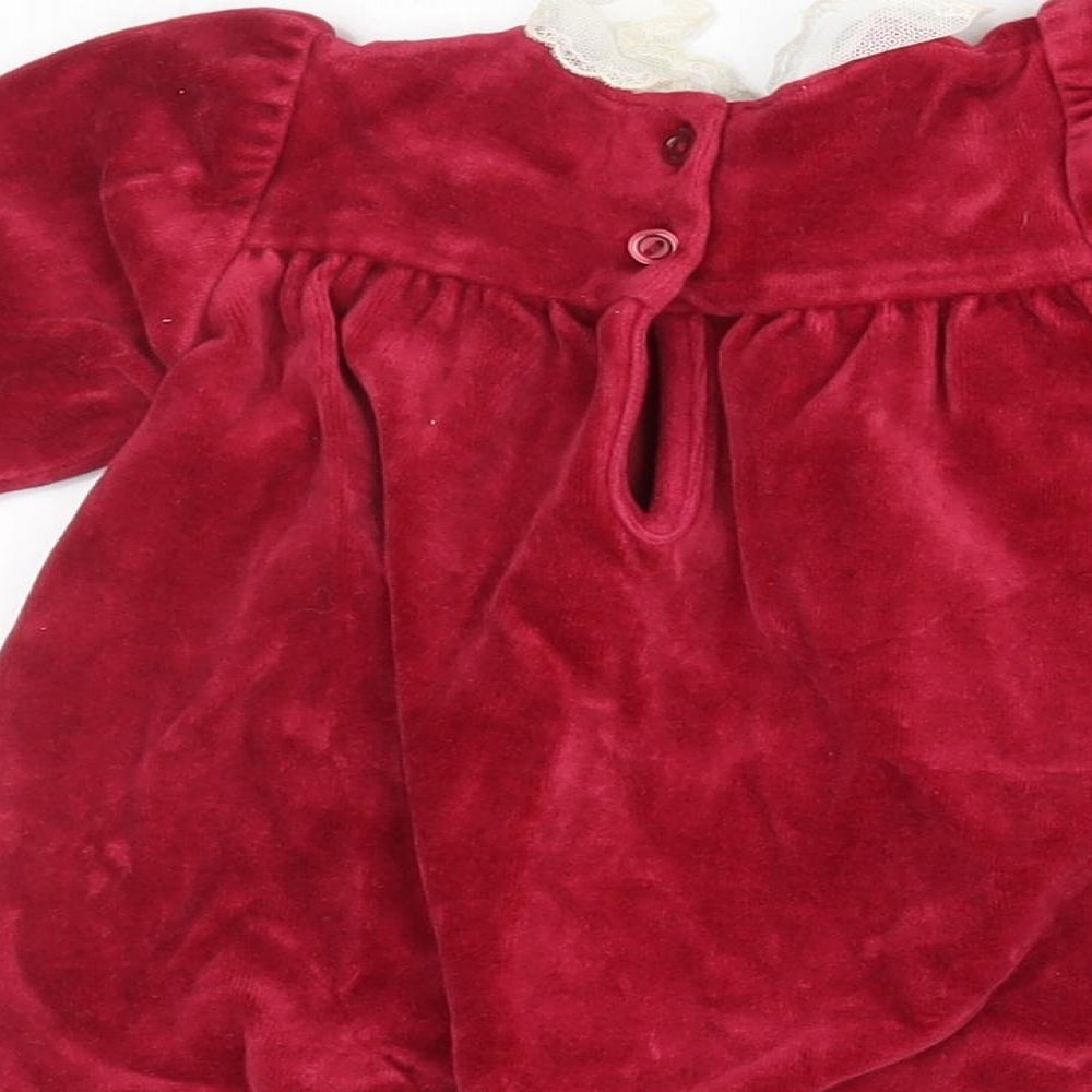 M&S Girls Red   A-Line  Size 0-3 Months