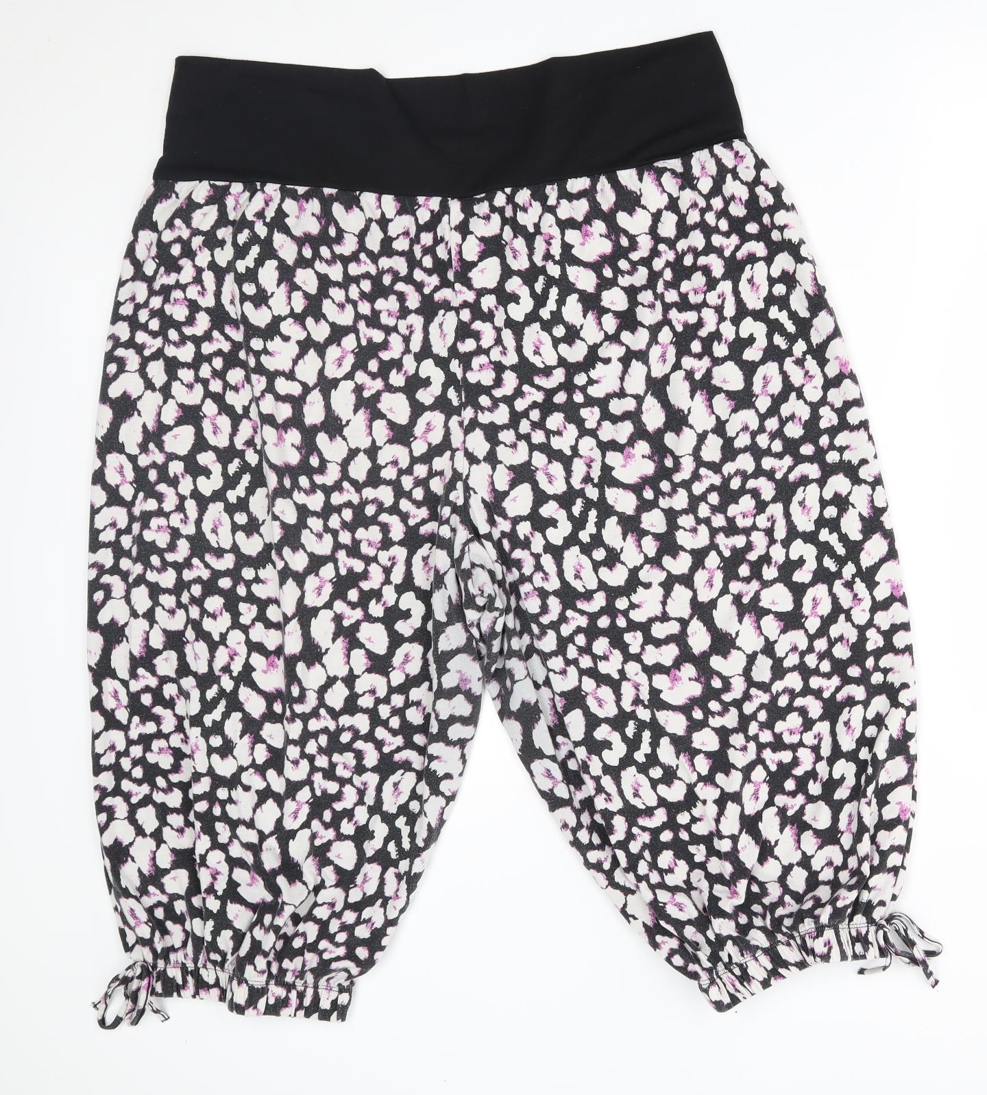 George Womens White Floral   Lounge Pants Size 20