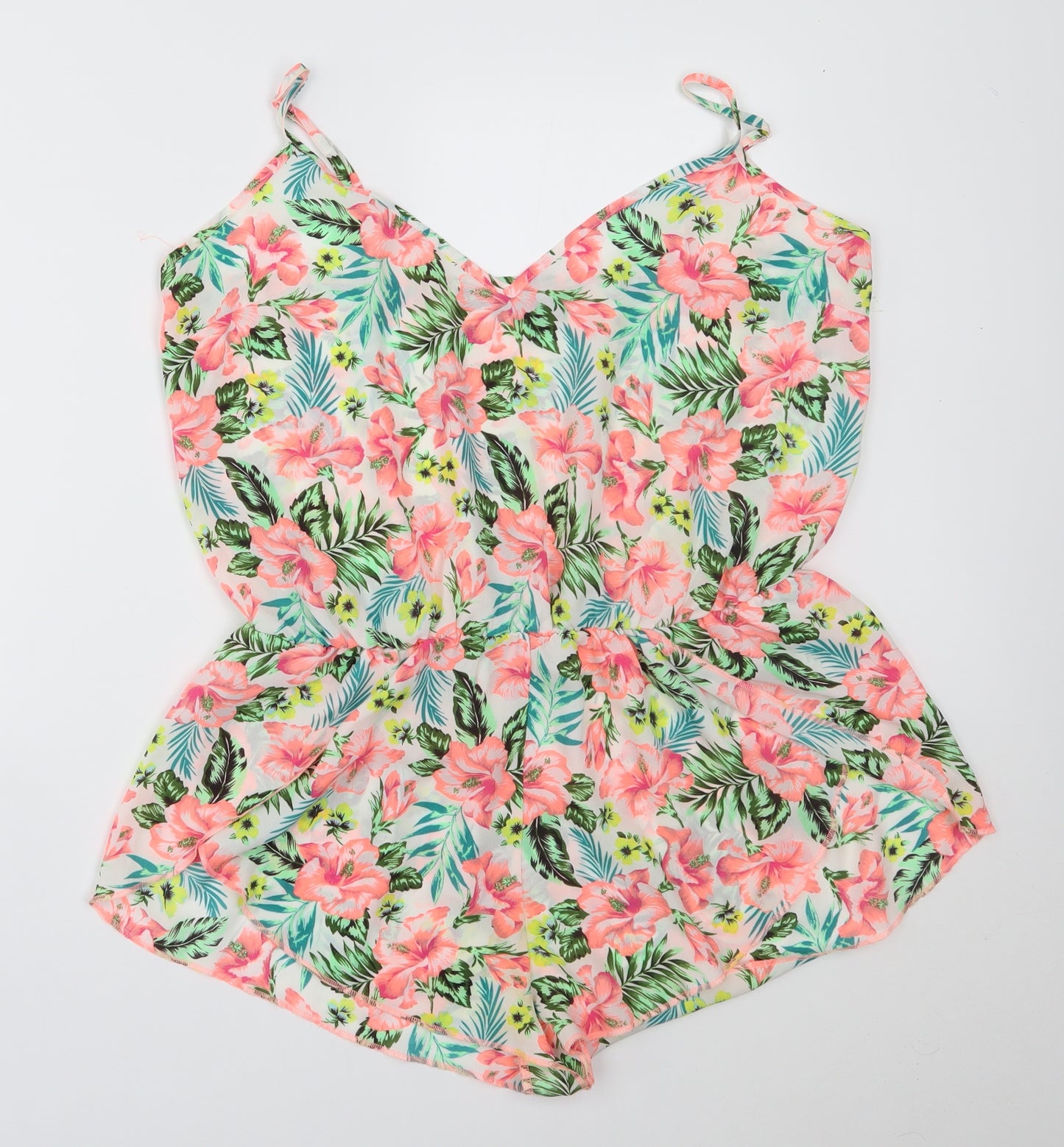New Look Womens Pink Flecked  Romper One-Piece Size L