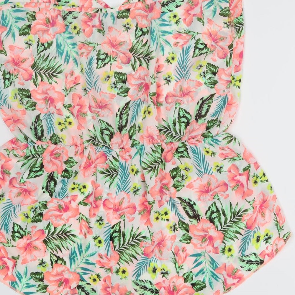 New Look Womens Pink Flecked  Romper One-Piece Size L
