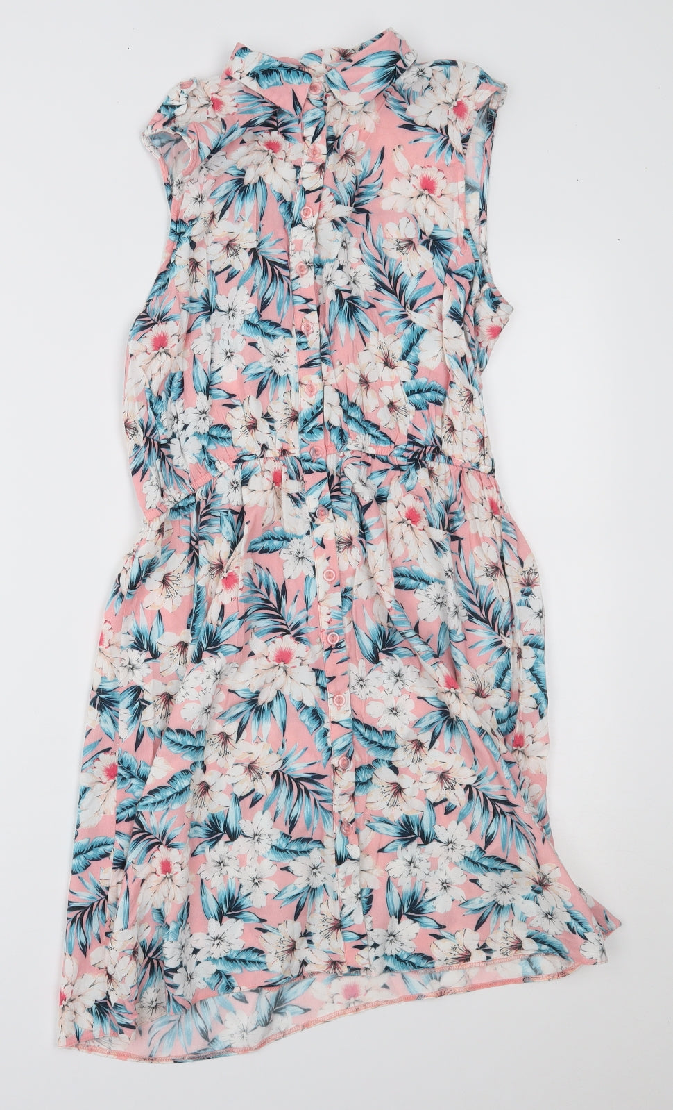 New Look Womens Pink Floral  Sheath  Size 14