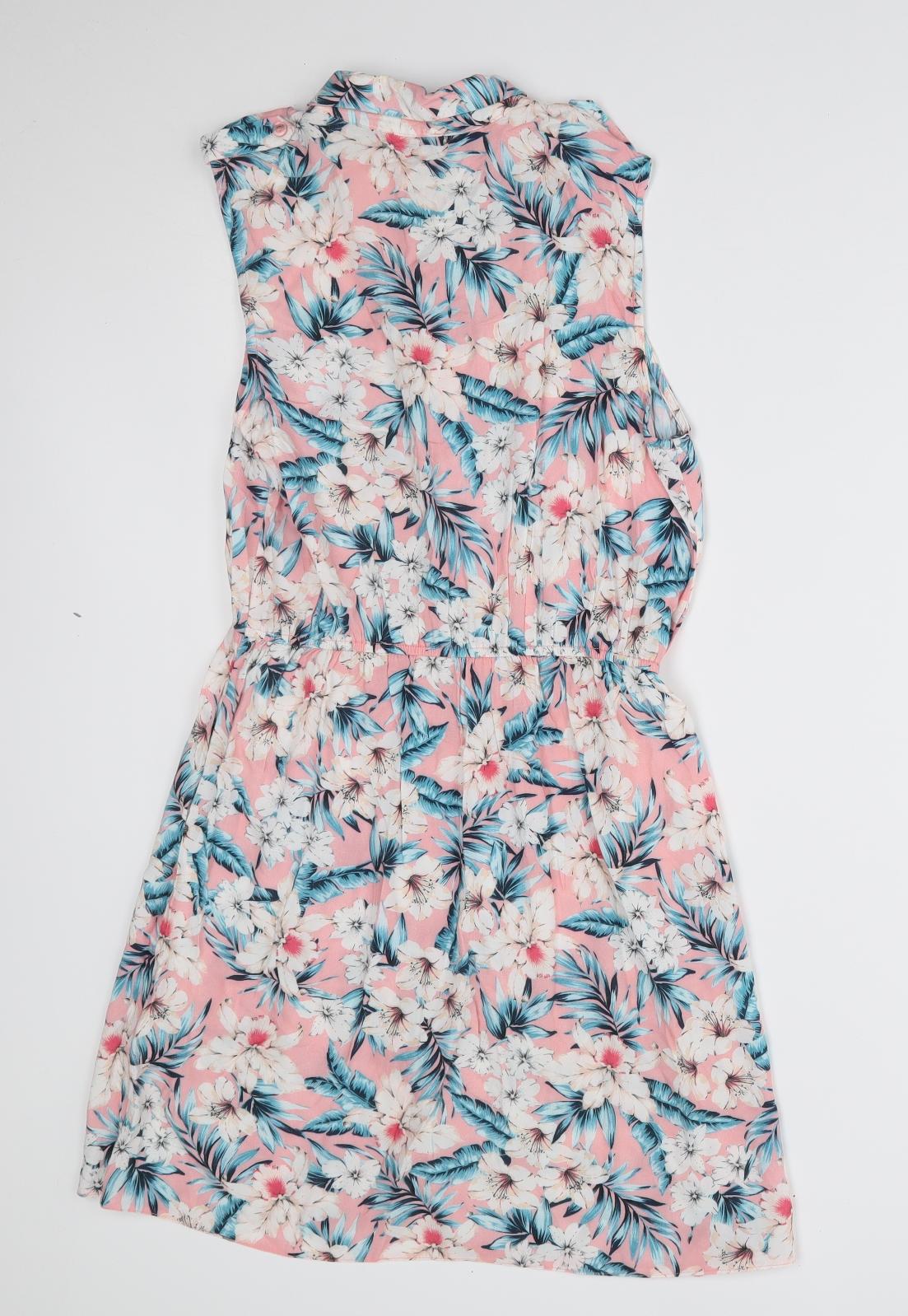 New Look Womens Pink Floral  Sheath  Size 14