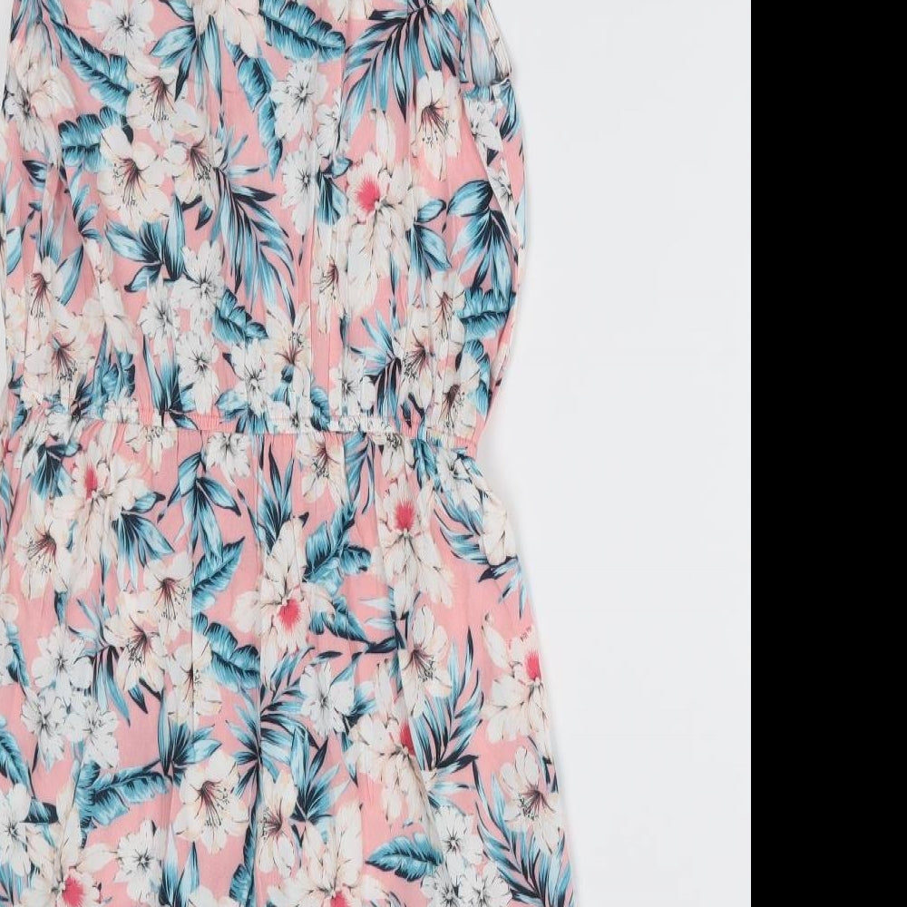 New Look Womens Pink Floral  Sheath  Size 14