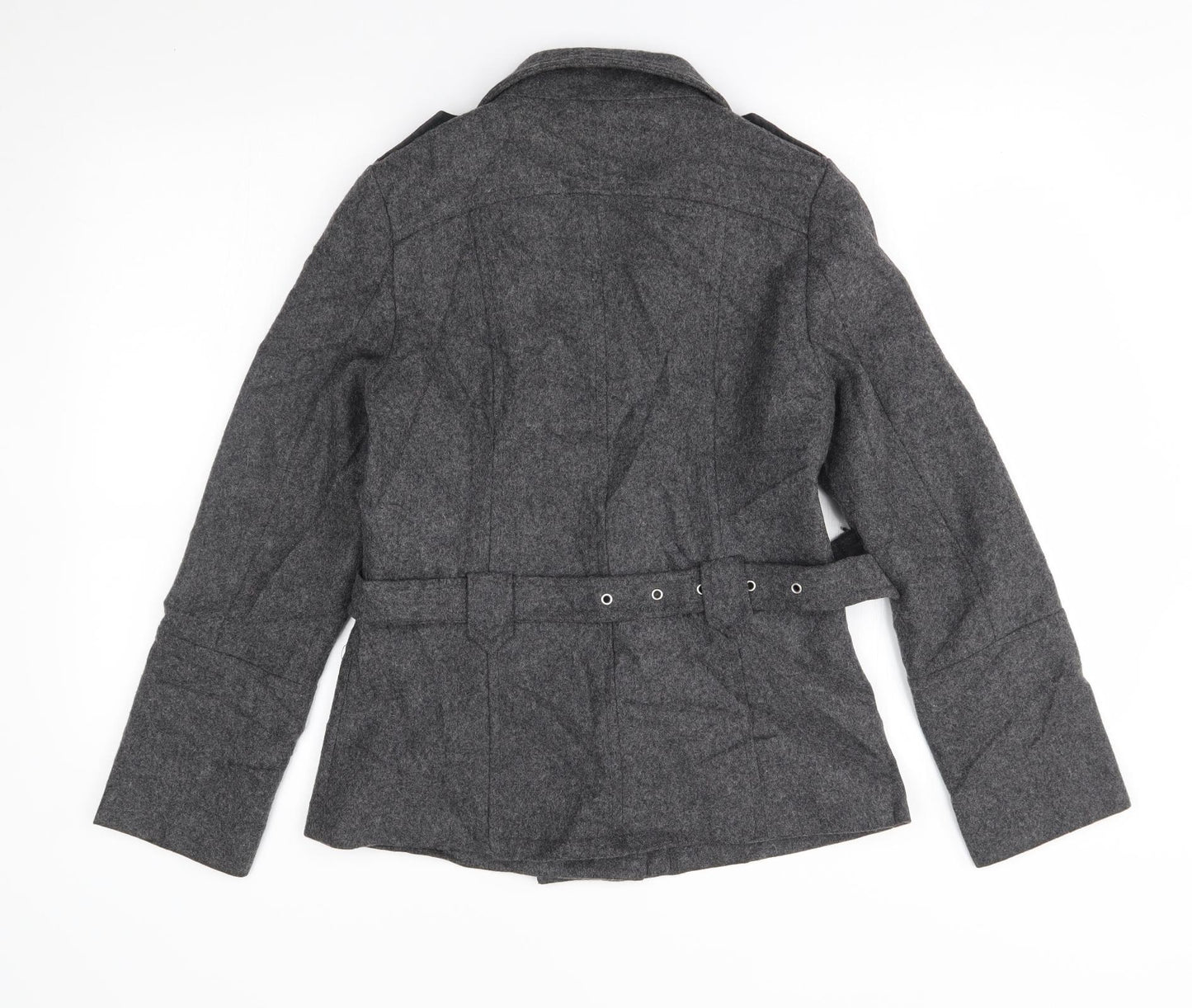 Kylie Girls Grey   Pea Coat Coat Size 12 Years