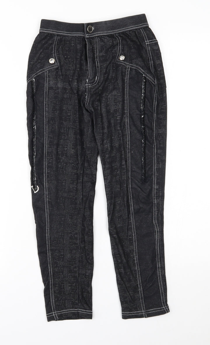 Preworn Womens Black   Jogger Leggings Size S L22 in