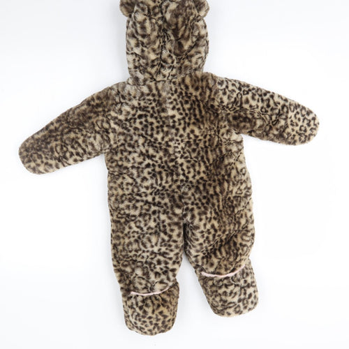 carters Girls Brown Animal Print   One Piece Size 9-12 Months  - thick