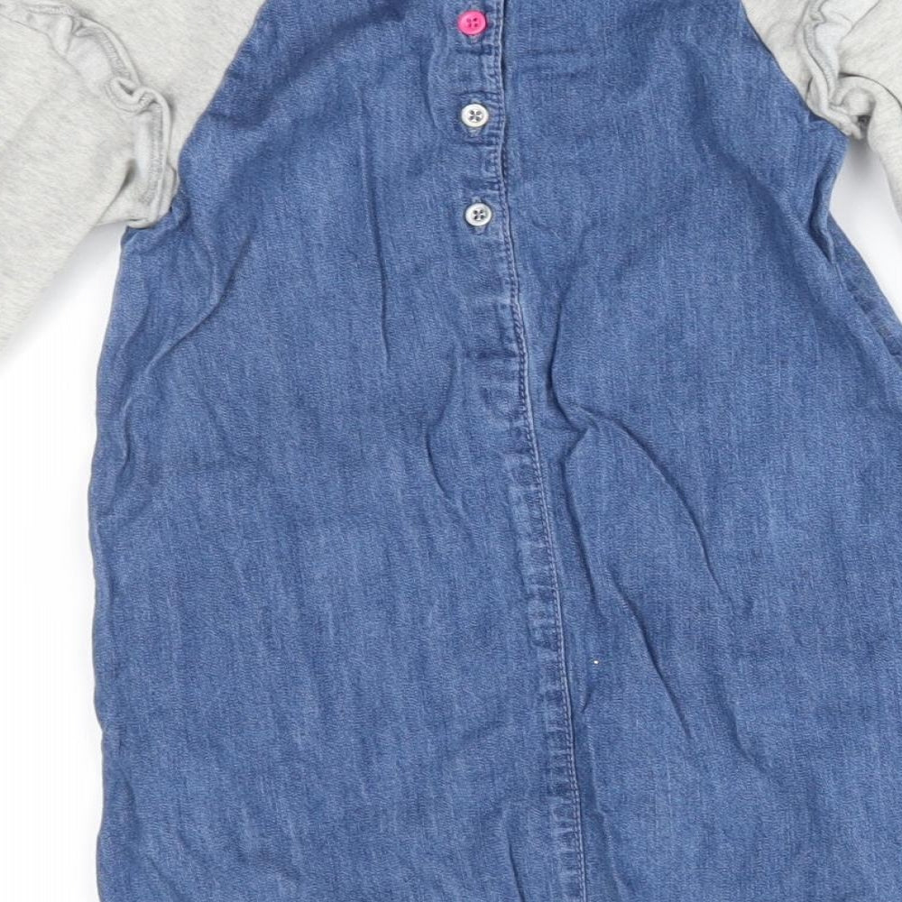 NEXT Girls Blue   Jumper Dress  Size 4-5 Years  - unicorn