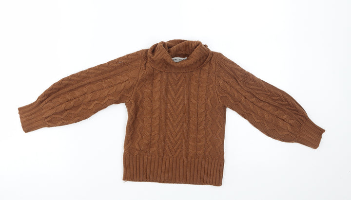 SheIn Girls Brown Pullover Jumper Size 2 Years