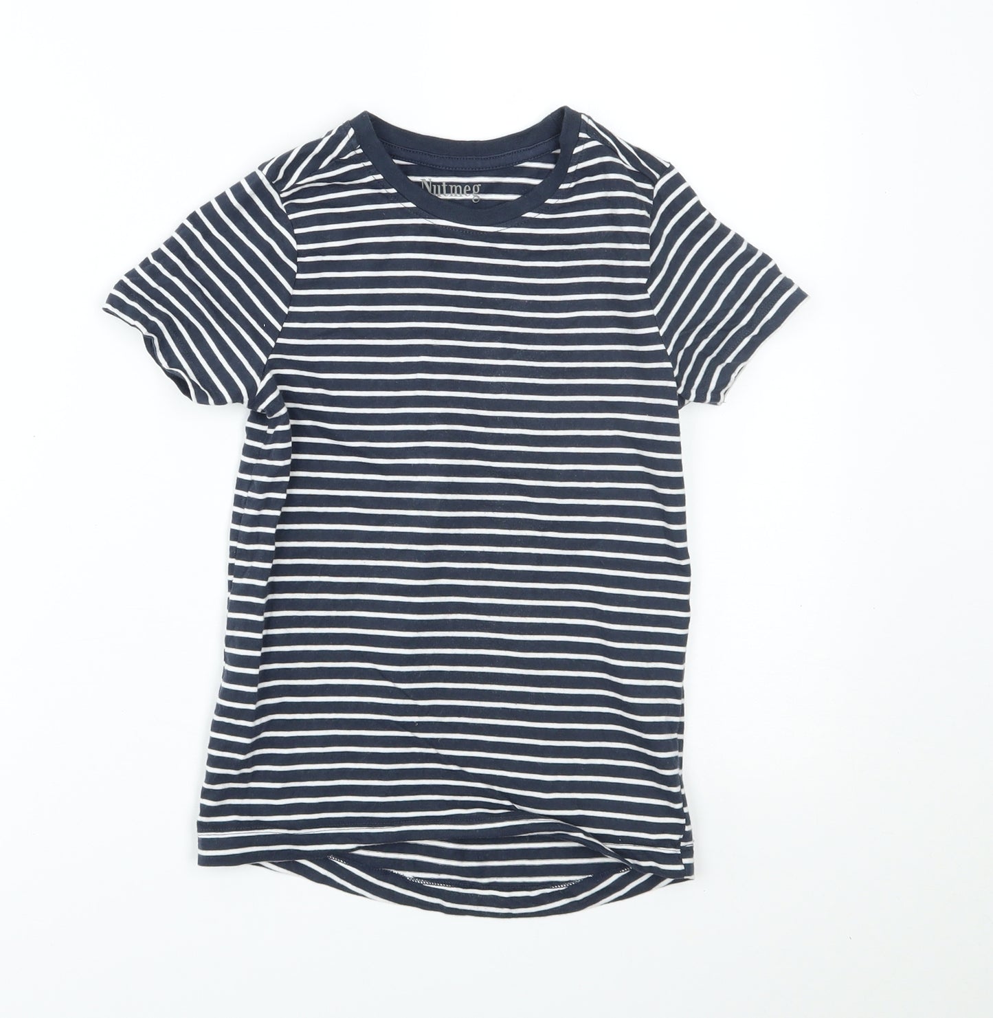 Nutmeg Girls Blue Striped  Tunic T-Shirt Size 6-7 Years