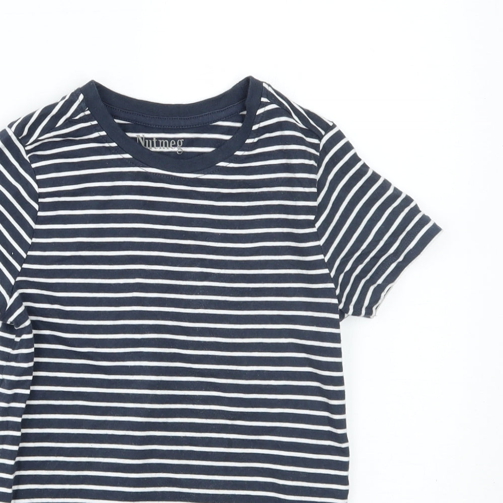 Nutmeg Girls Blue Striped  Tunic T-Shirt Size 6-7 Years