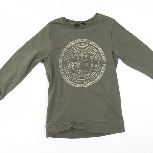 George Girls Green   Pullover Jumper Size 6-7 Years