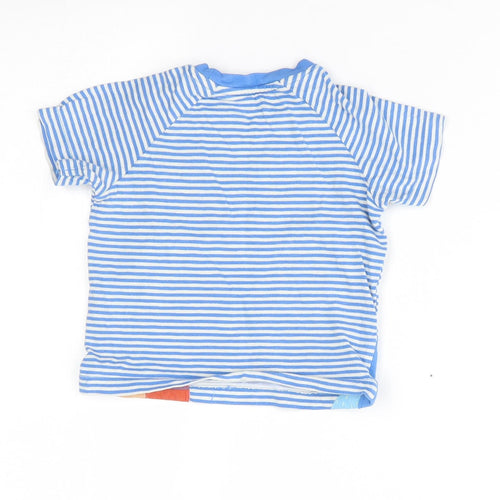 Nutmeg Baby Blue Striped  Basic T-Shirt Size 12-18 Months  - dinos