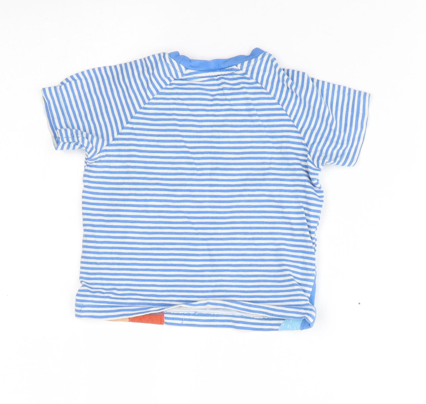 Nutmeg Baby Blue Striped  Basic T-Shirt Size 12-18 Months  - dinos