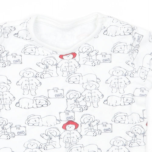 George Baby White   Basic T-Shirt Size 12-18 Months  - paddington