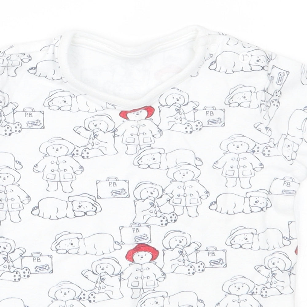 George Baby White   Basic T-Shirt Size 12-18 Months  - paddington