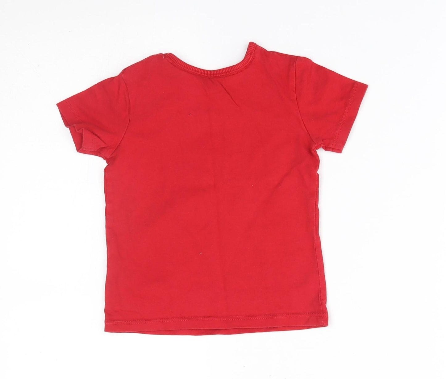 George Baby Red   Basic T-Shirt Size 9-12 Months  - my dad is my hero