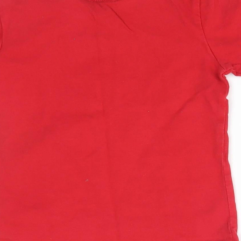 George Baby Red   Basic T-Shirt Size 9-12 Months  - my dad is my hero
