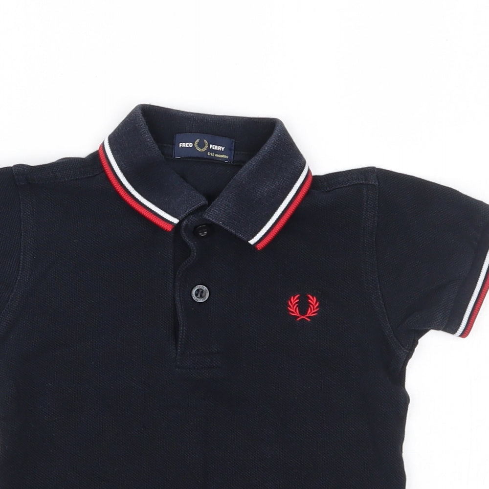 Fred Perry Baby Blue   Basic Polo Size 6-9 Months