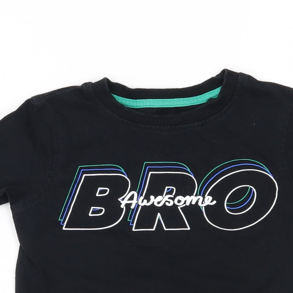 George Baby Black   Basic T-Shirt Size 18-24 Months  - bri