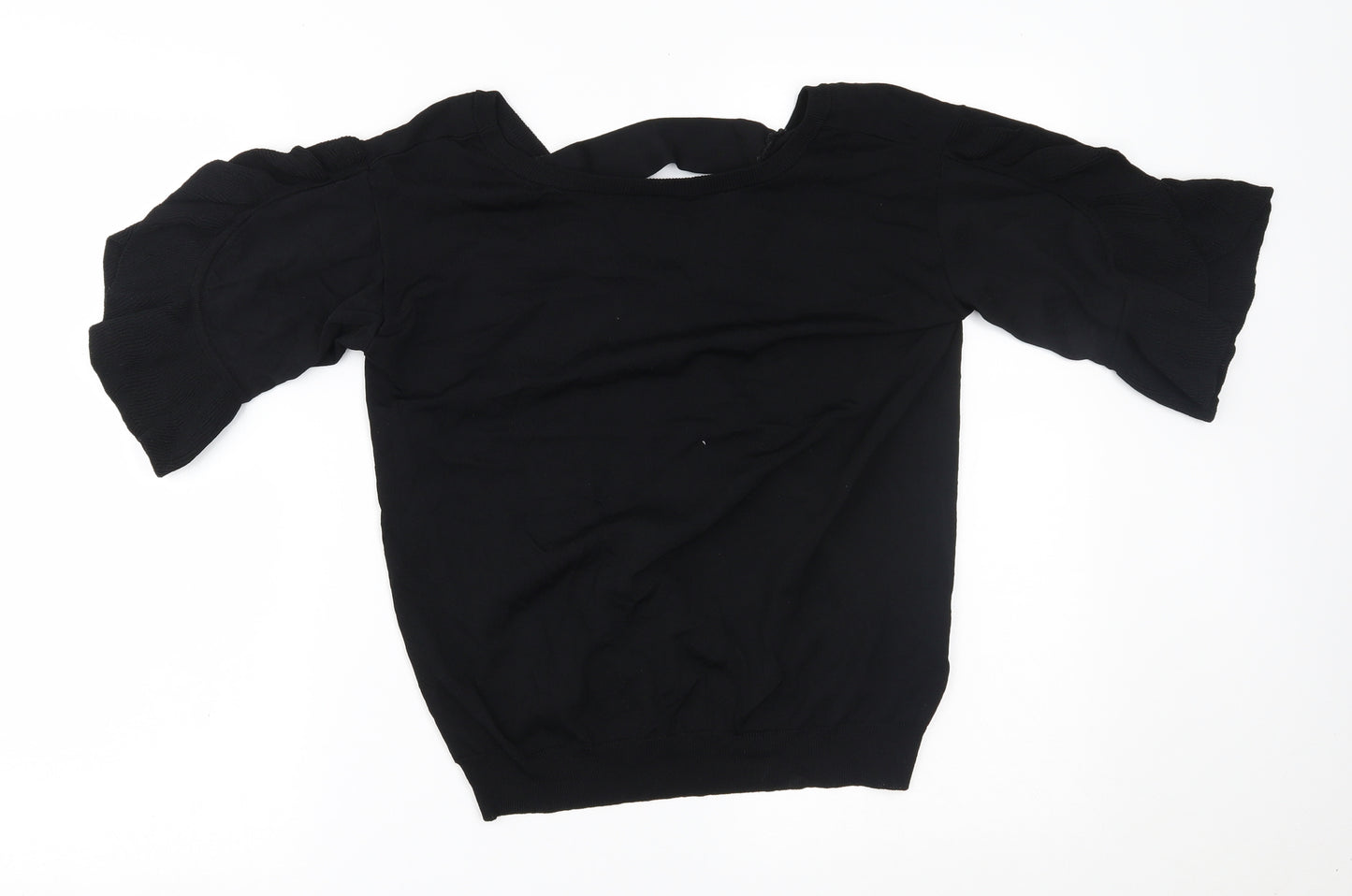NEXT Womens Black   Basic Blouse Size 10  - back open detail